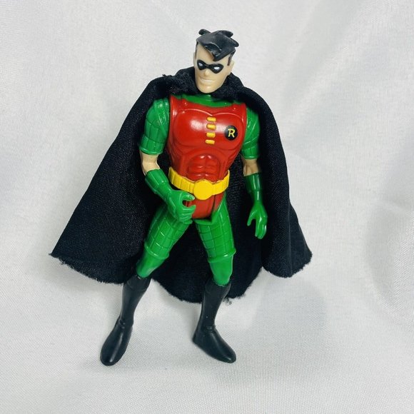 Vintage ROBIN 4.5” 1994 Black Cape Kenner Batman DC Comics Toy Action Figure - Picture 2 of 16